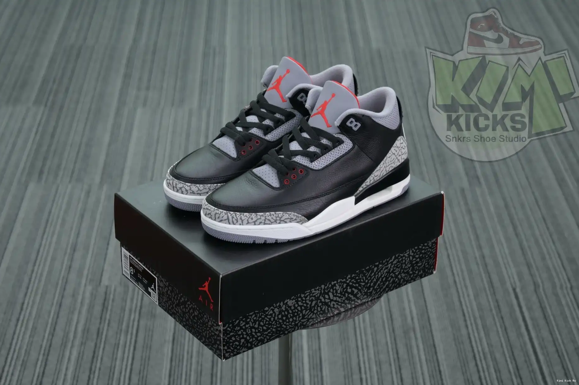Kimikick 3“Black Jordan Air Cement Reimagined” 0825